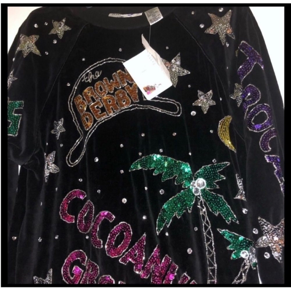 Vintage Glitz Sequin Nightclub Top Ciros Brown Derby Coconut Grove Stunning Look